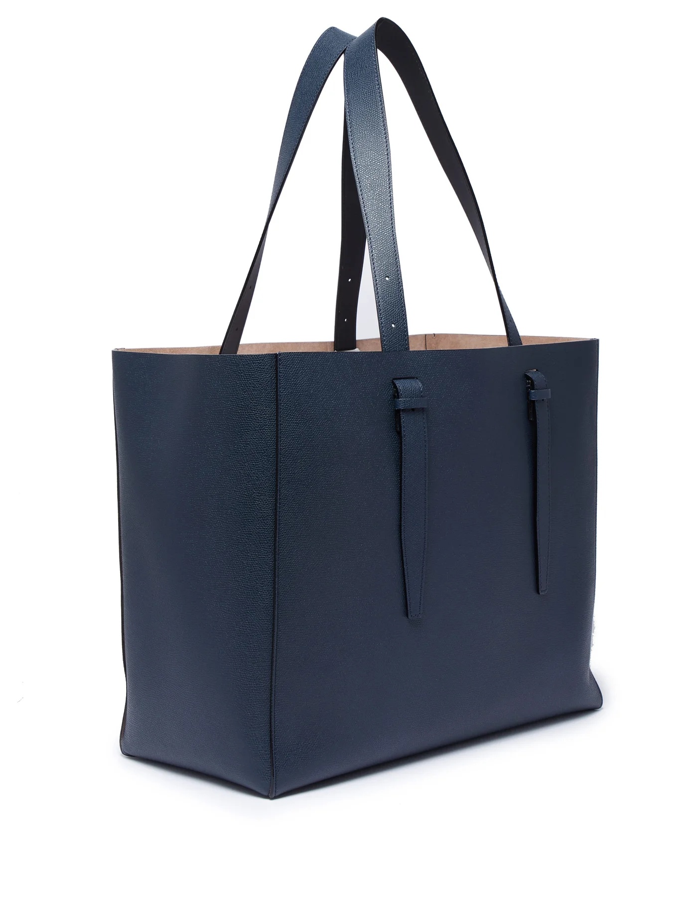 Large grained-leather tote - 4