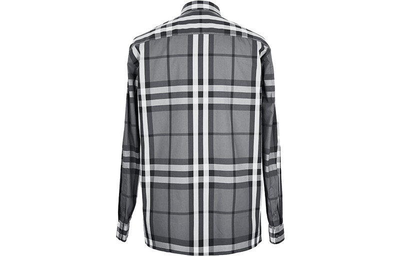 Burberry Burberry Plaid Long Sleeve Shirt 'Grey' 39835371 outlook