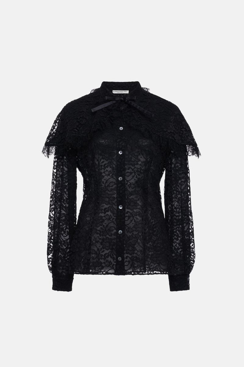LACE BLOUSE WITH CAPE 1