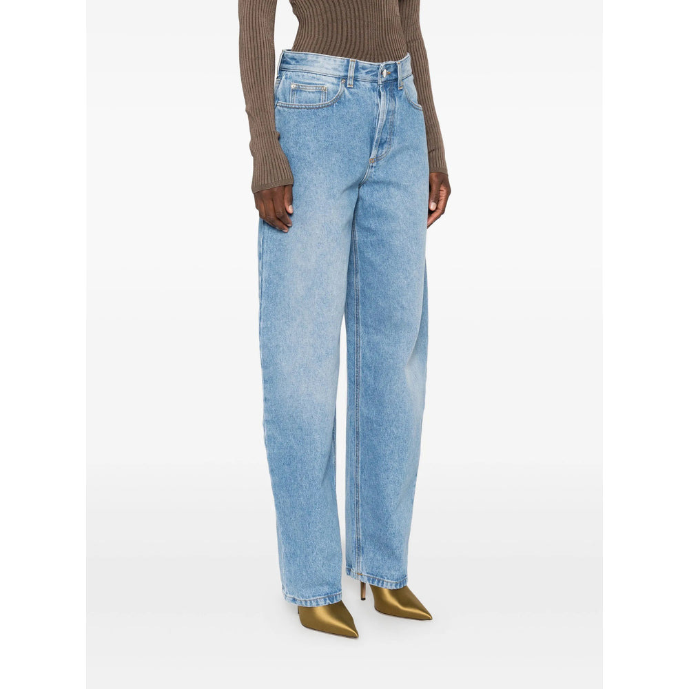 Mugler Blue Trousers - High-Waisted Trousers Women - 3