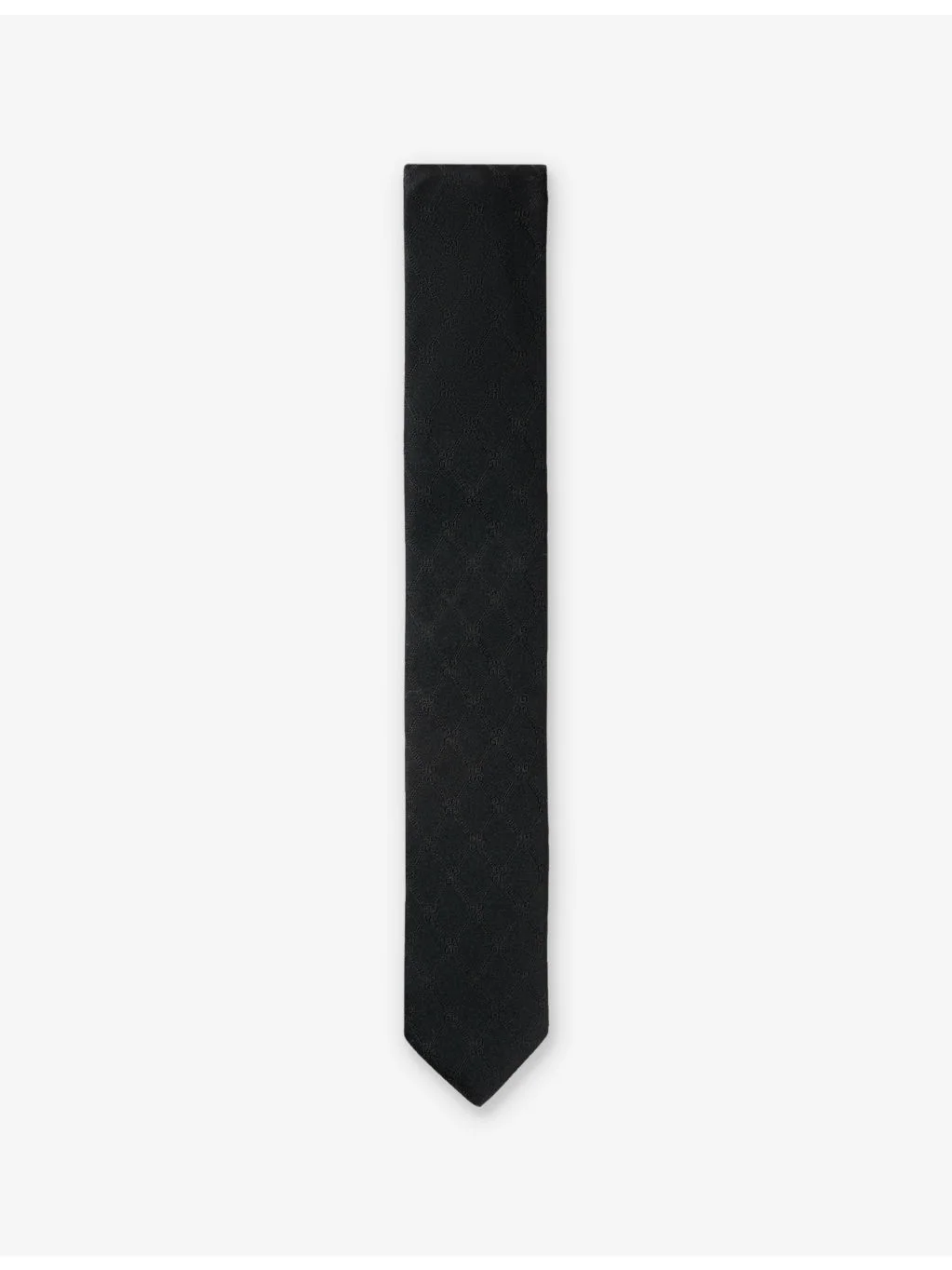 Monogram-print jacquard silk tie - 1
