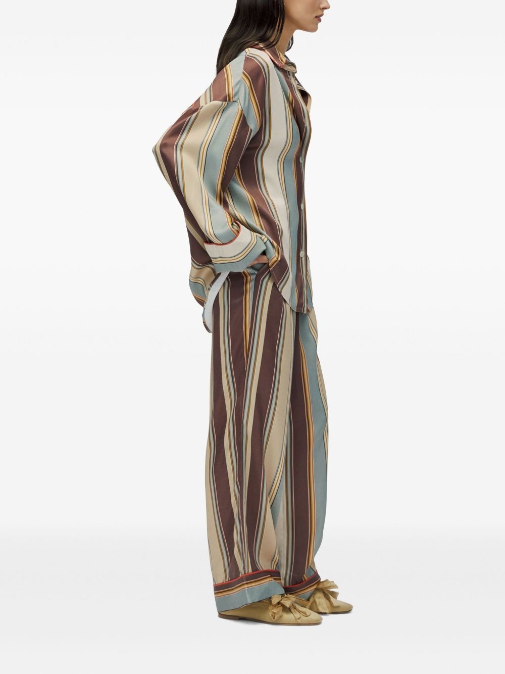 striped straight-leg trousers - 2