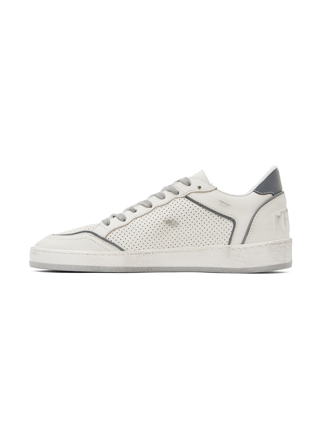 White & Silver Ball Star Sneakers - 3