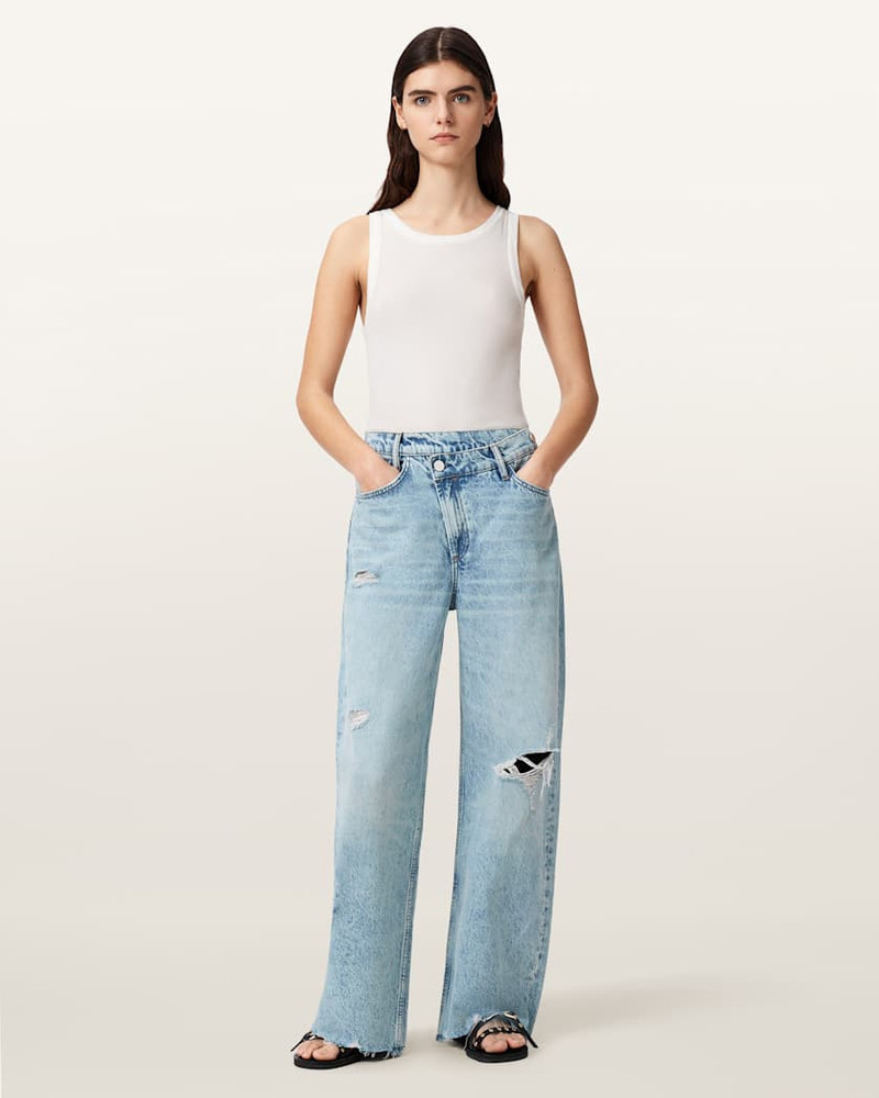 AKI MID RISE CROSSOVER JEANS 4