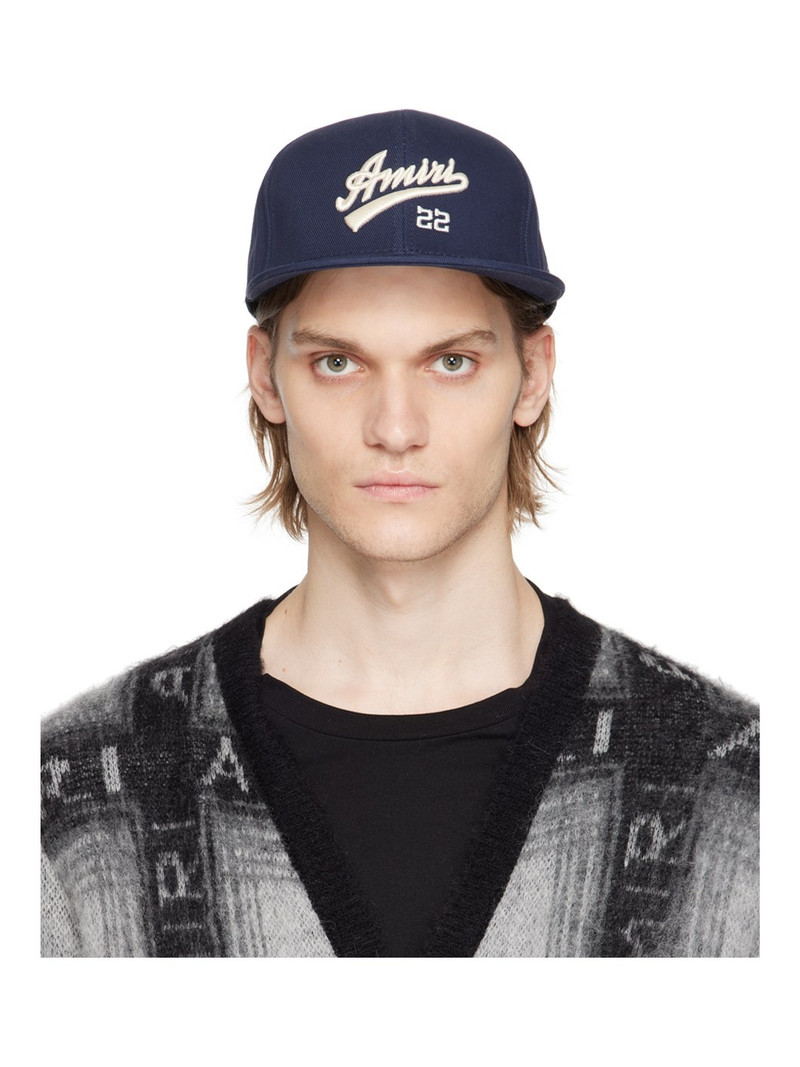 Indigo 'Amiri 22' Fitted Cap 1