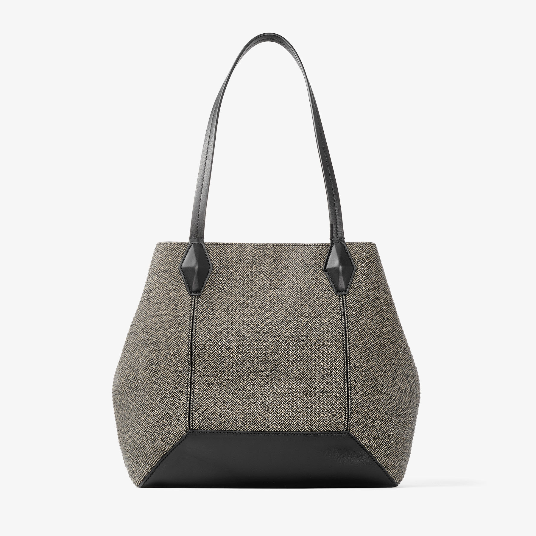 Diamond Tote M
Black Crystal Herringbone Fabric Tote Bag - 6