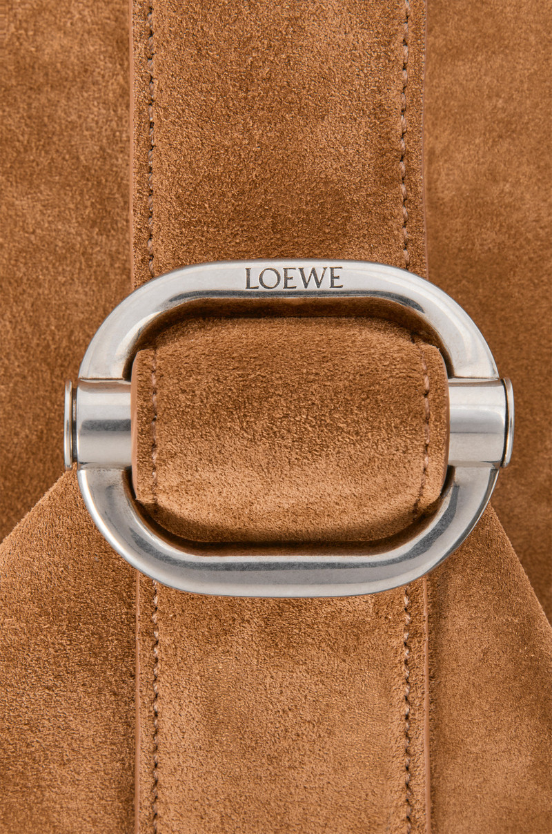 Medium Loop bucket in suede calfskin 9