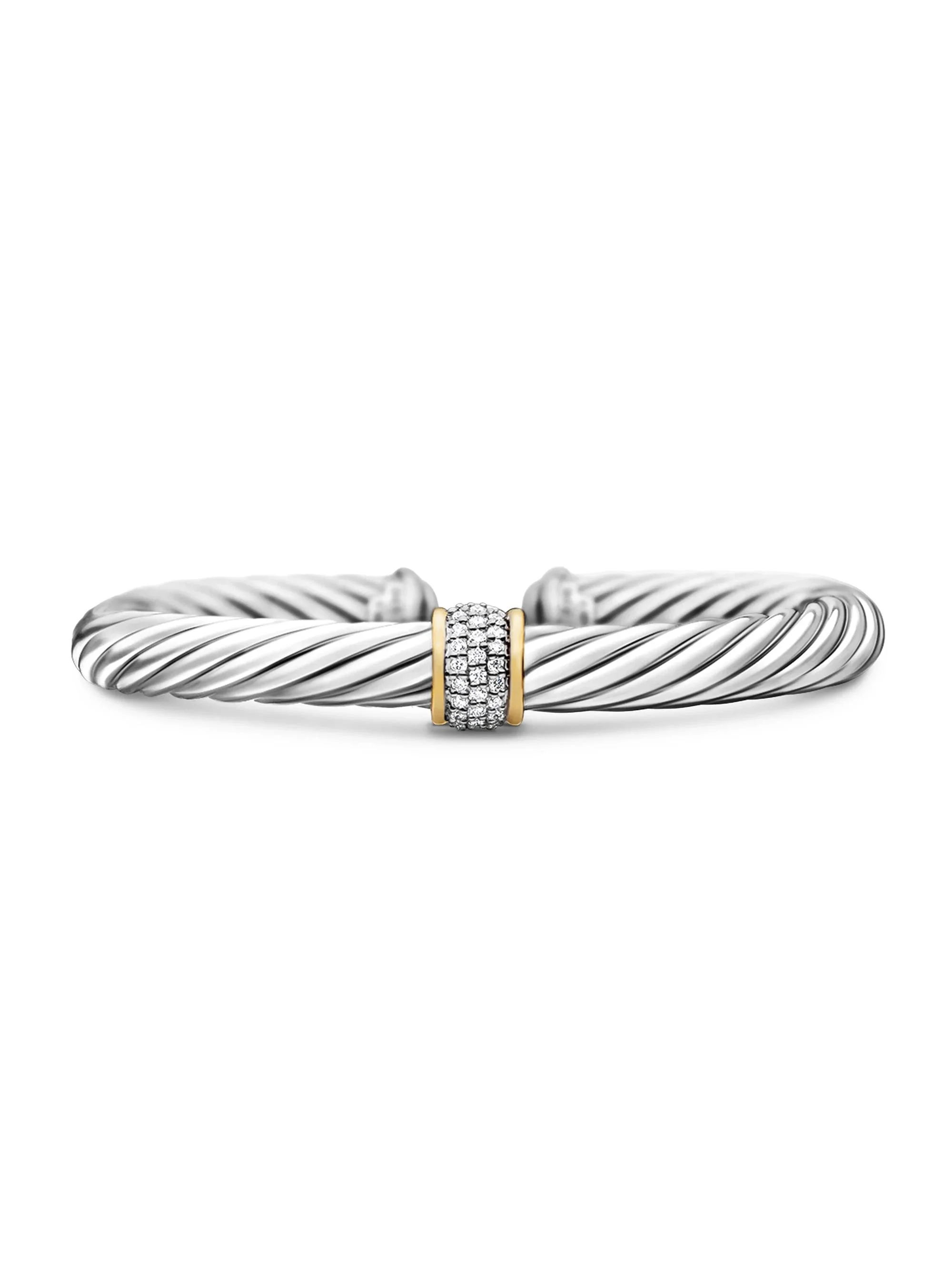 Women's Classic Cable Station Bracelet in Sterling Silver - 1