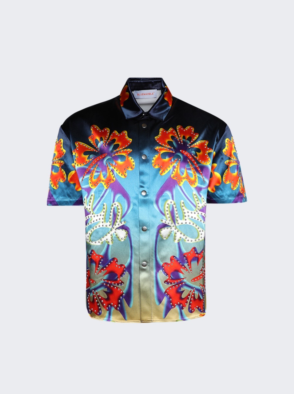 Printed Hibiscus Shirt Multicolor - 1