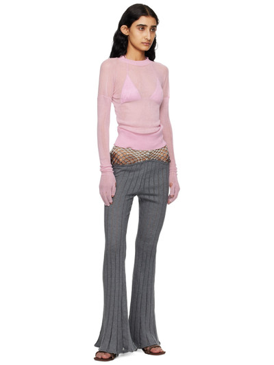 ISA BOULDER SSENSE Exclusive Pink Jasmine Sweater & Bikini Top Set outlook