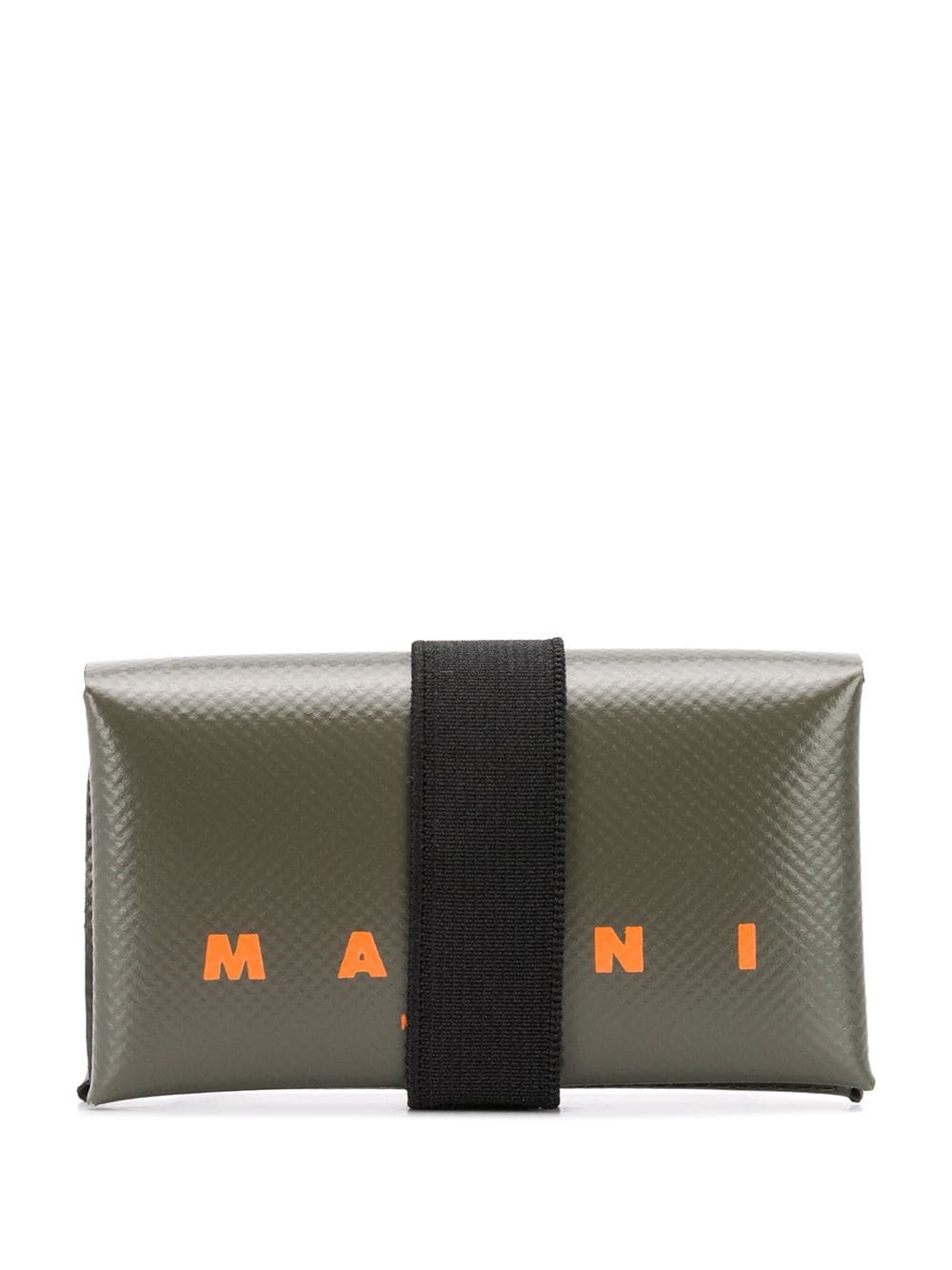 logo print leather wallet - 1