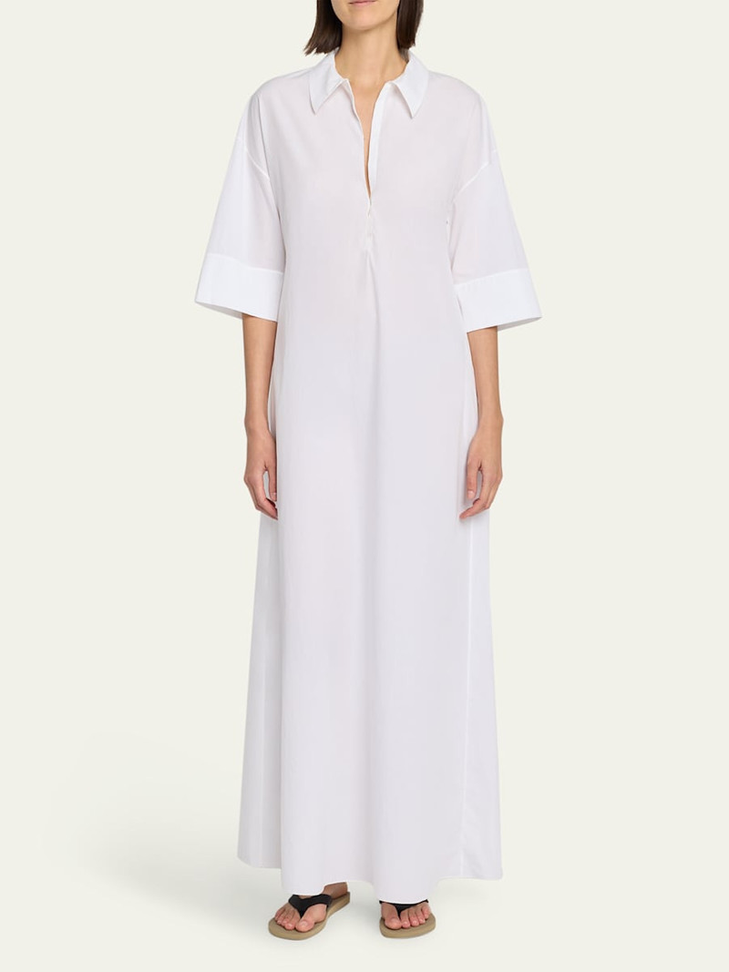 The Row Eveline Three-Quarter Sleeve Maxi Dress outlook
