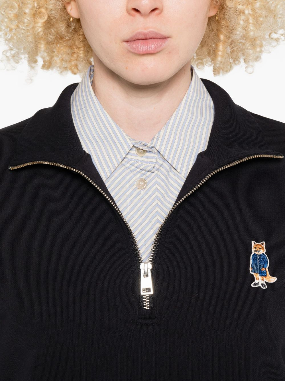 embroidered-logo sweatshirt - 5
