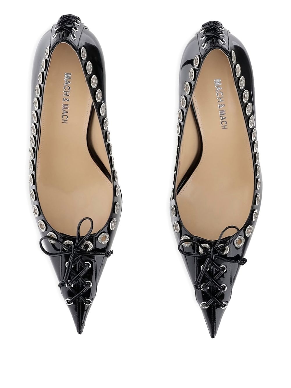 eyelet-lace pumps - 4