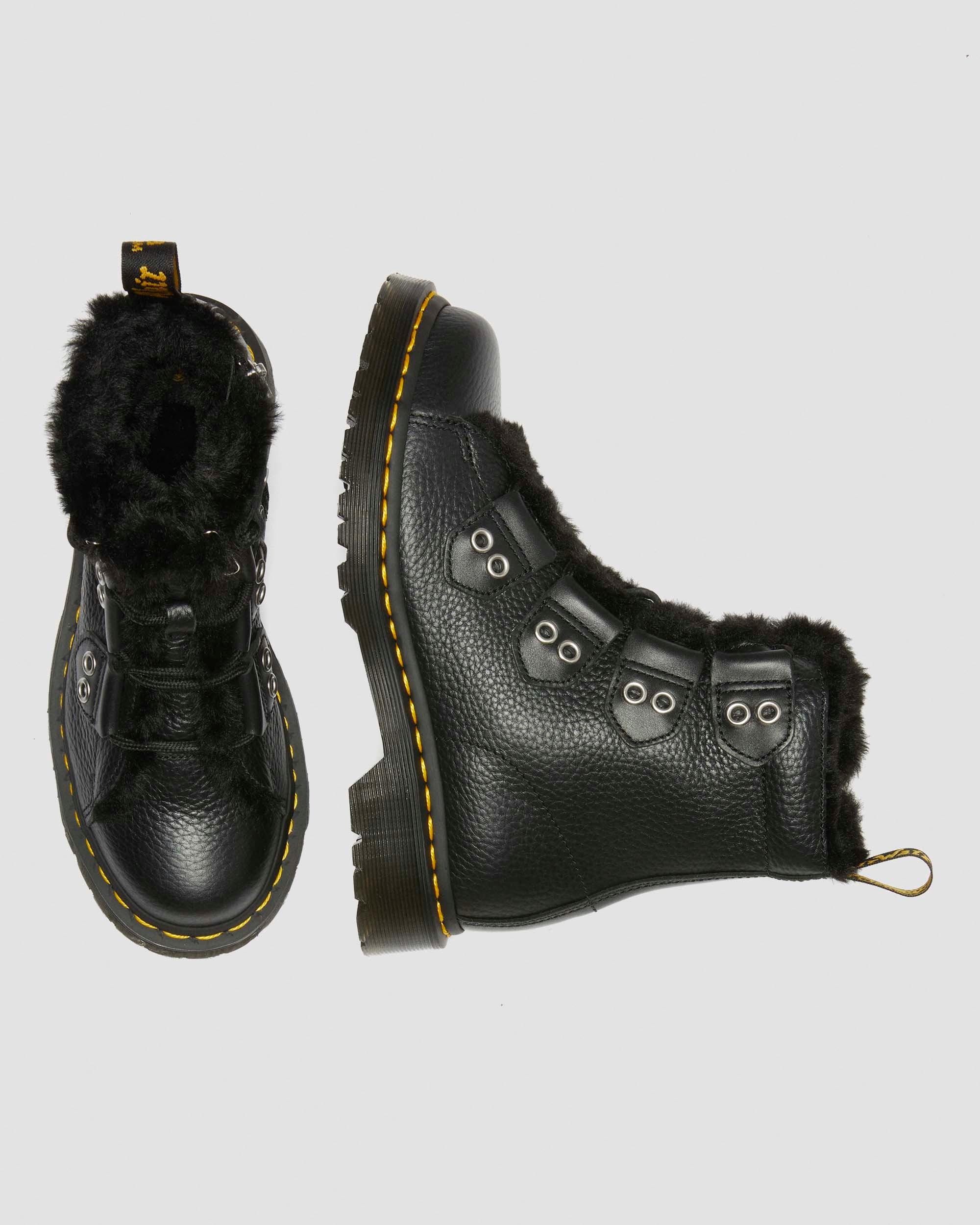 1460 Faux Fur Lined Leather Lace Up Boots - 2