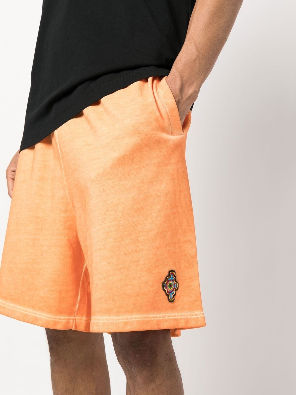 logo patch knee-length shorts - 5