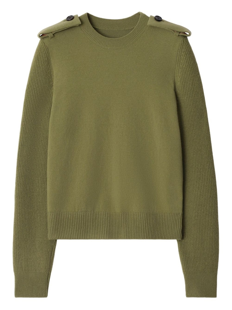 checked-epaulettes sweater 1