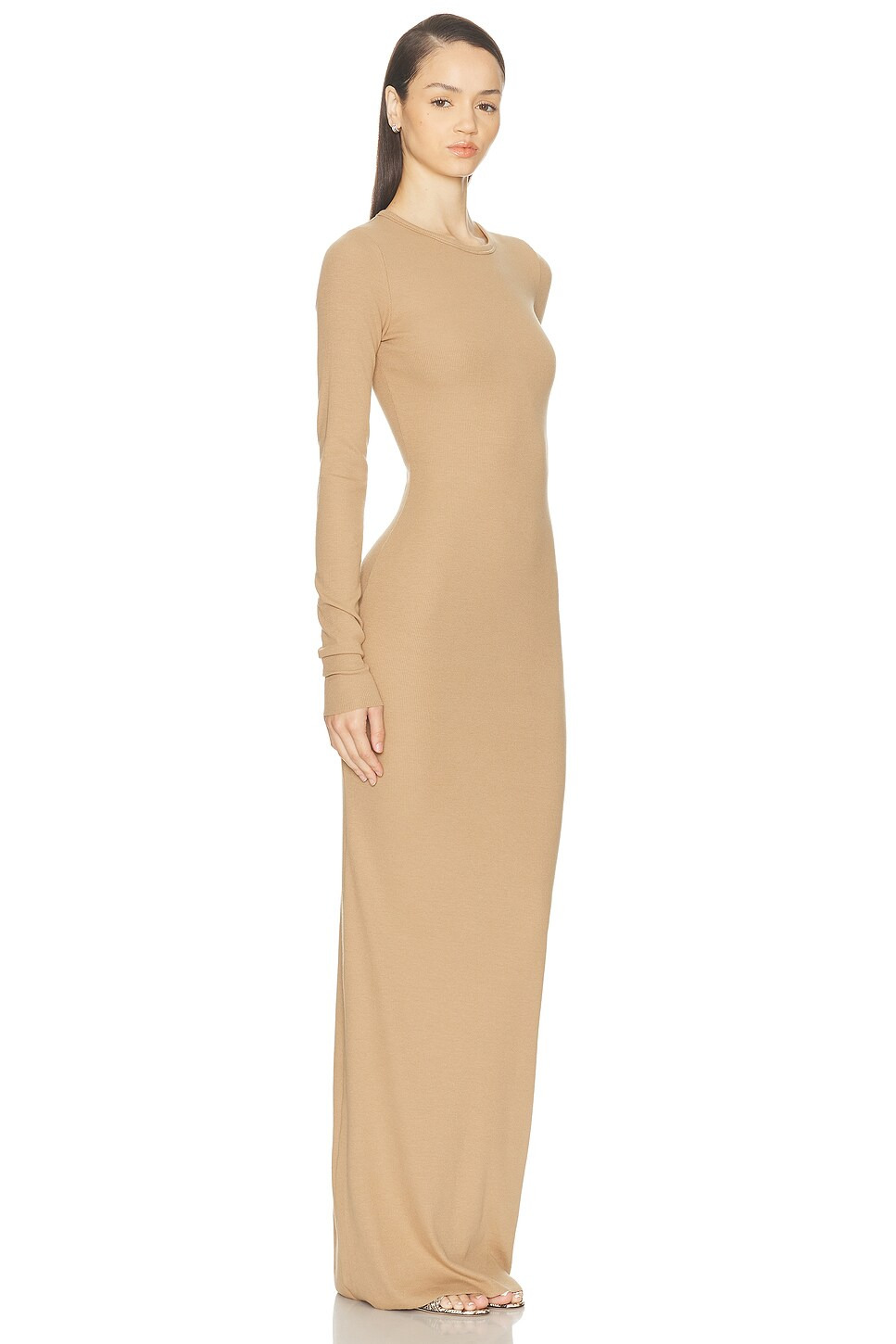 Long Sleeve Crewneck Butter Rib Maxi Dress - 2