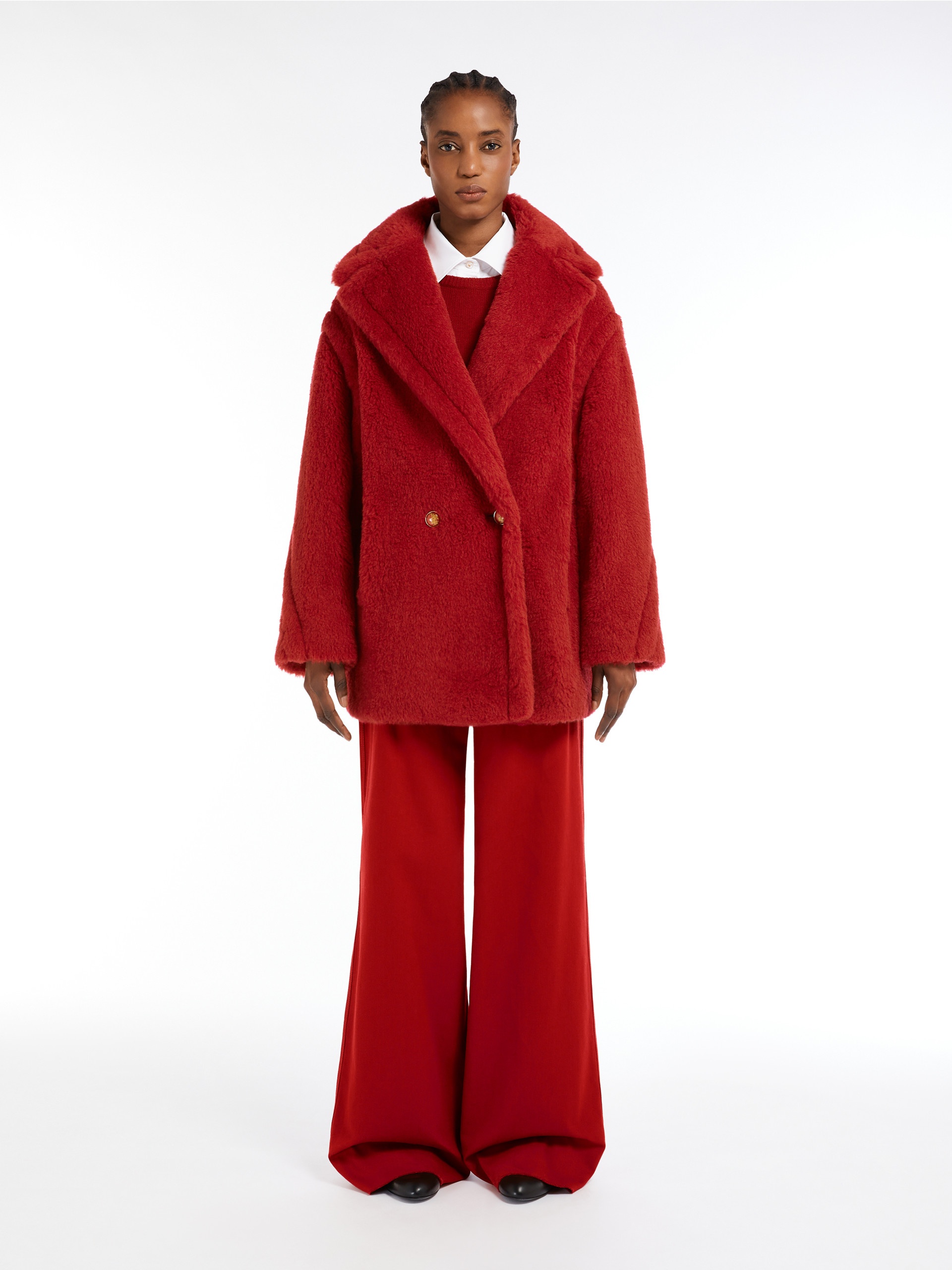 CUBA Short Teddy Bear Icon Coat in alpaca and wool - 3