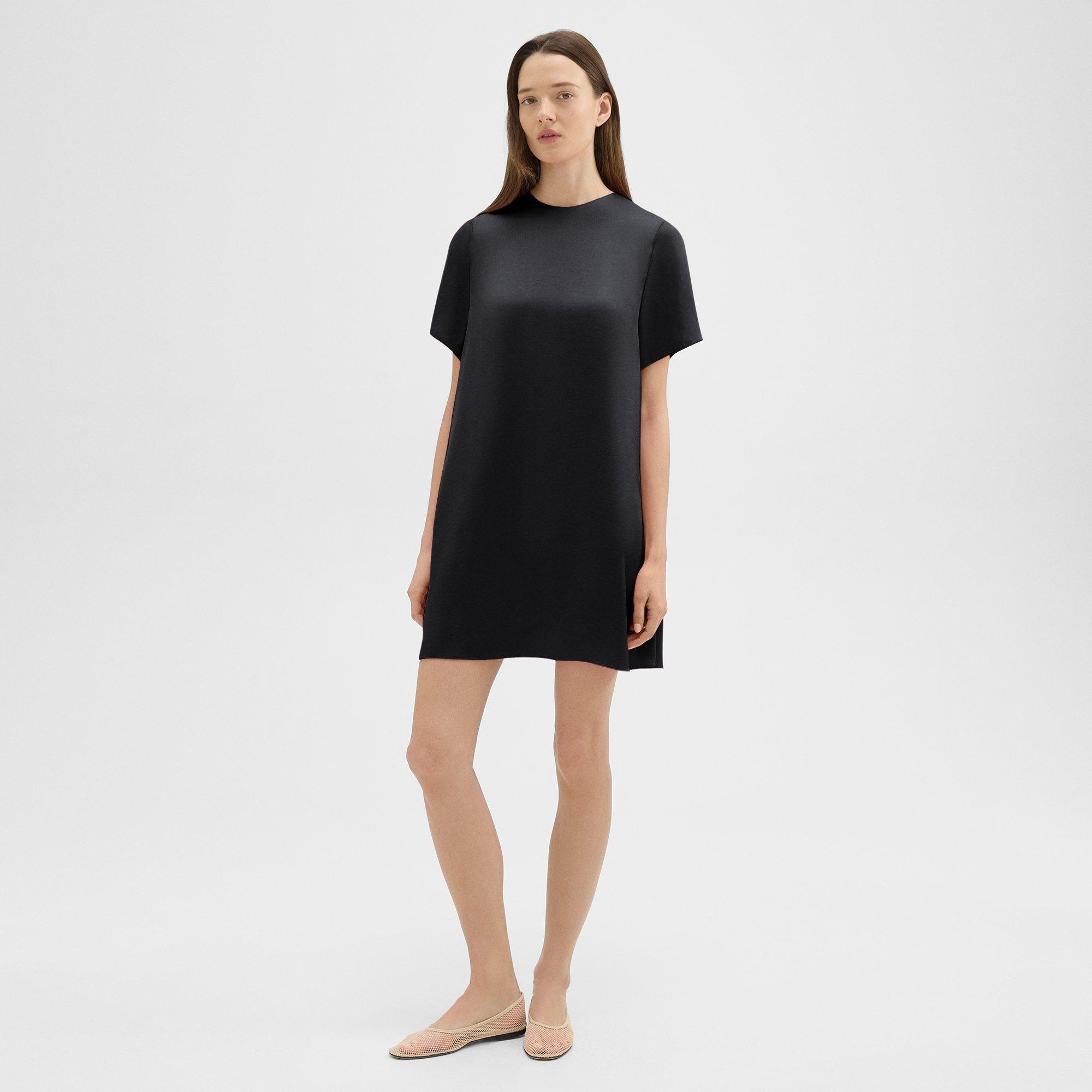 T-Shirt Dress in Crushed Satin - 3