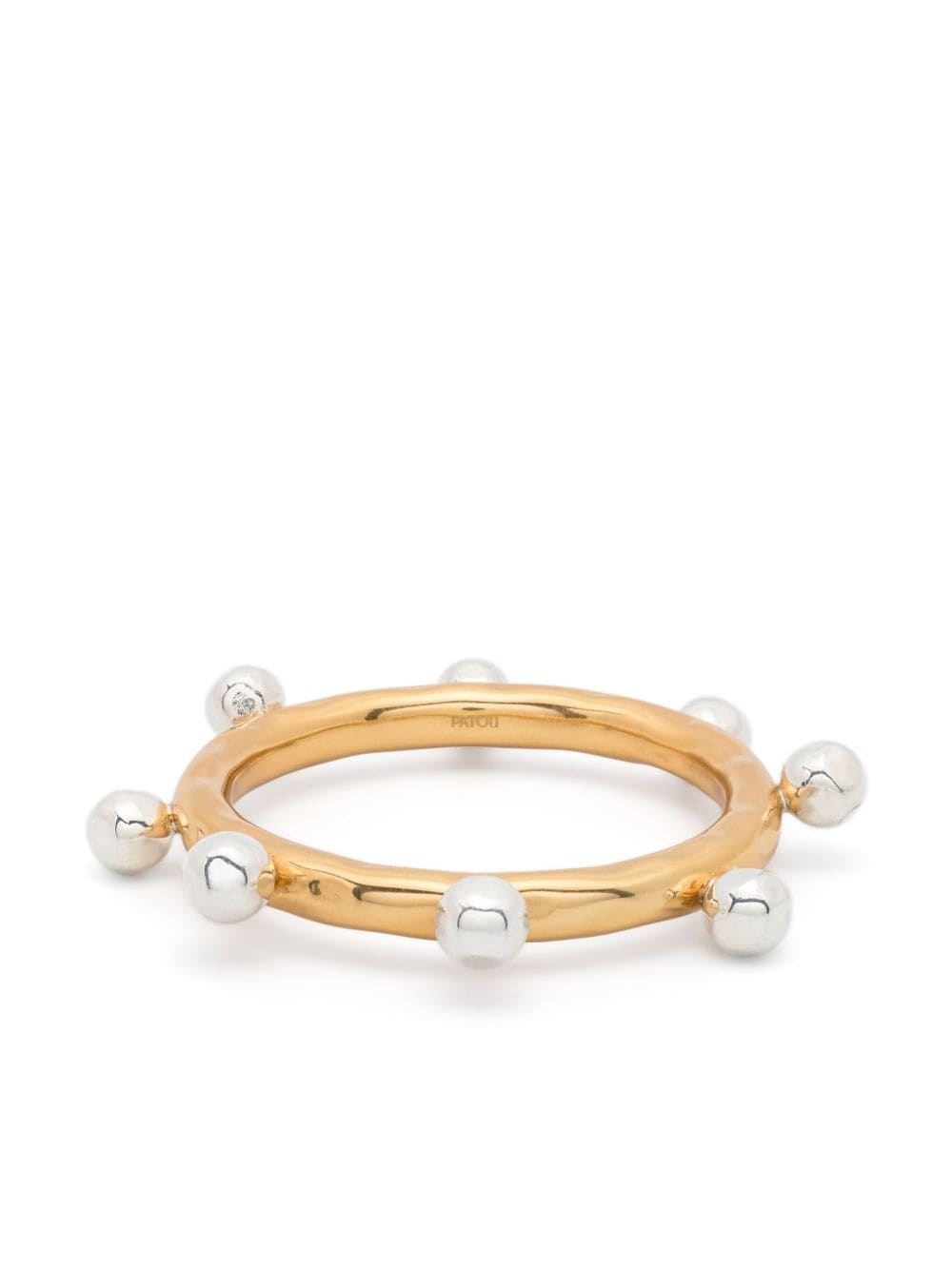 sphere-charm hammered bangle - 1