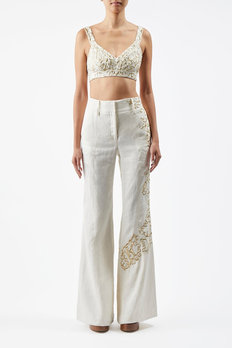 GABRIELA HEARST Eve Bra in Linen outlook