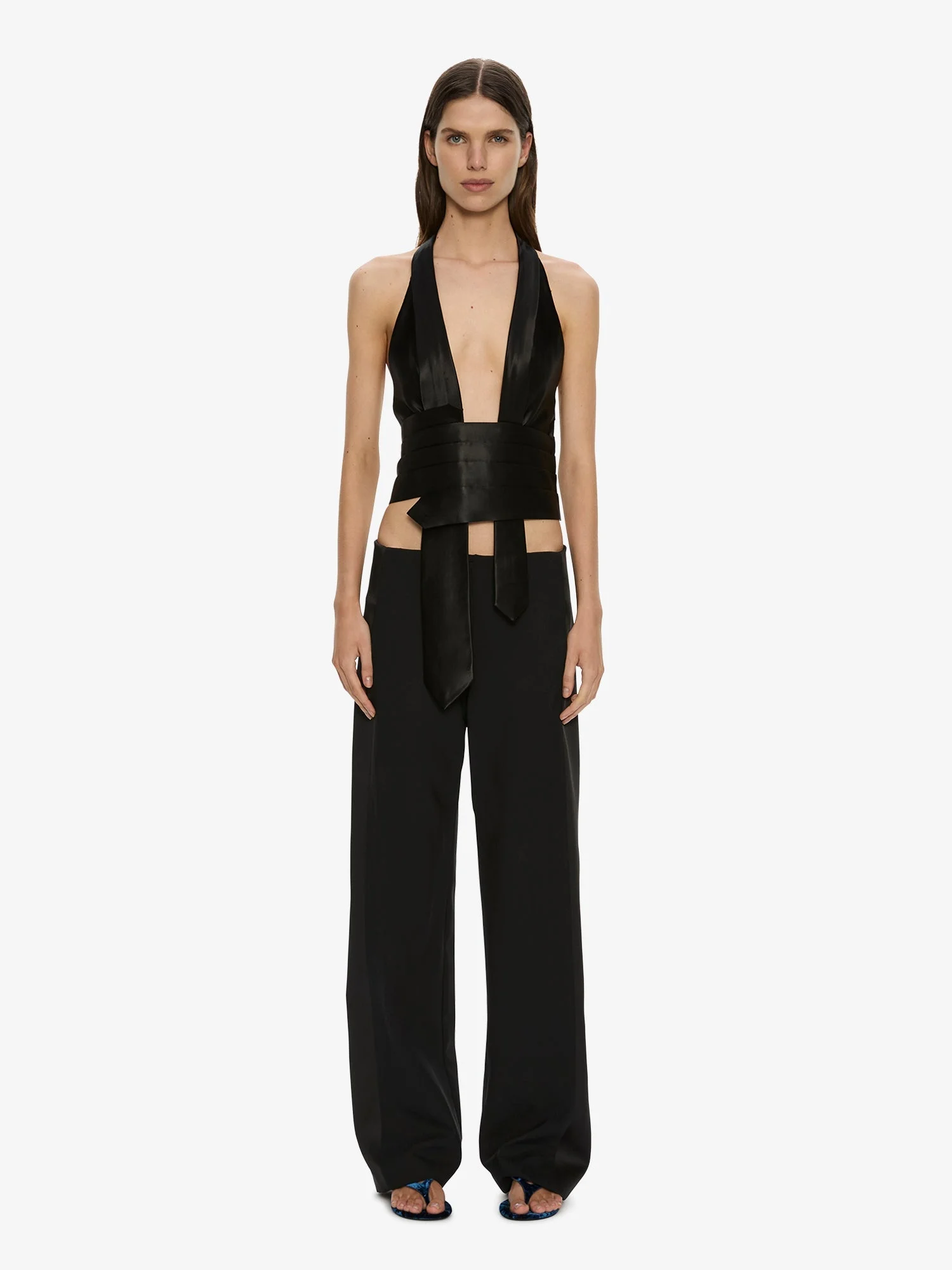 Tuxedo Contrast Wool Trouser - 1