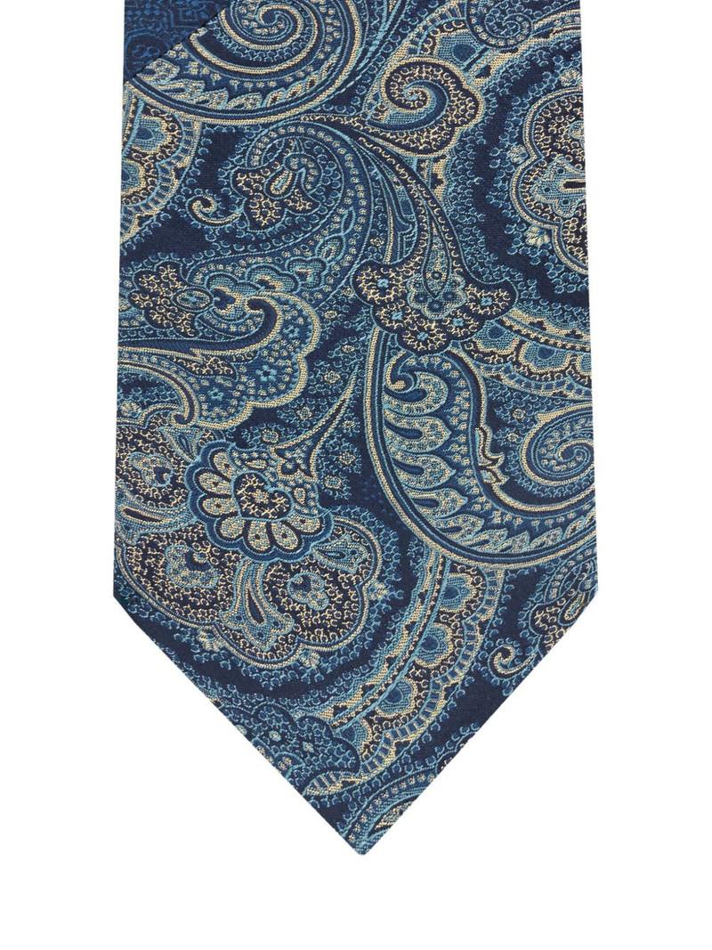 Etro jacquard patchwork tie outlook