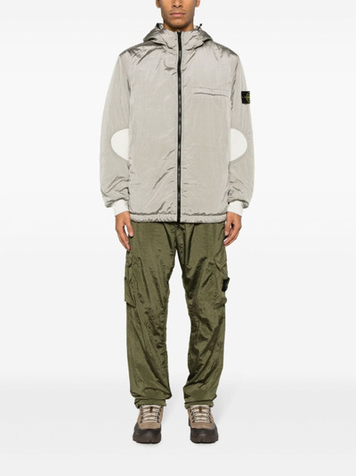 Stone Island Compass-motif crinkled cargo trousers outlook