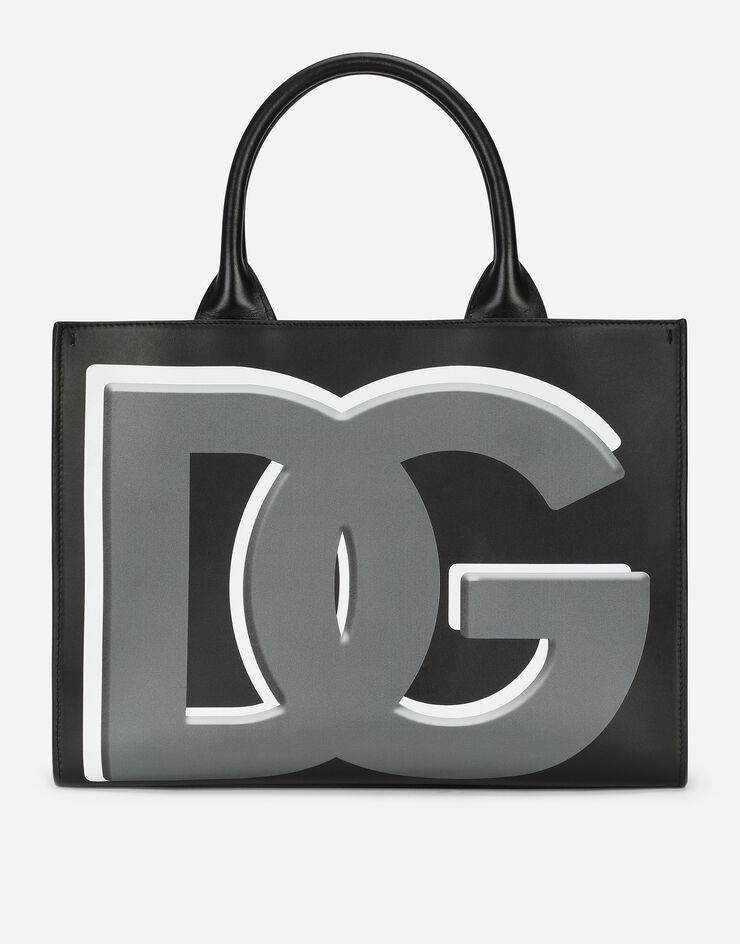 Small calfskin DG Daily shopper with DG logo print - 1