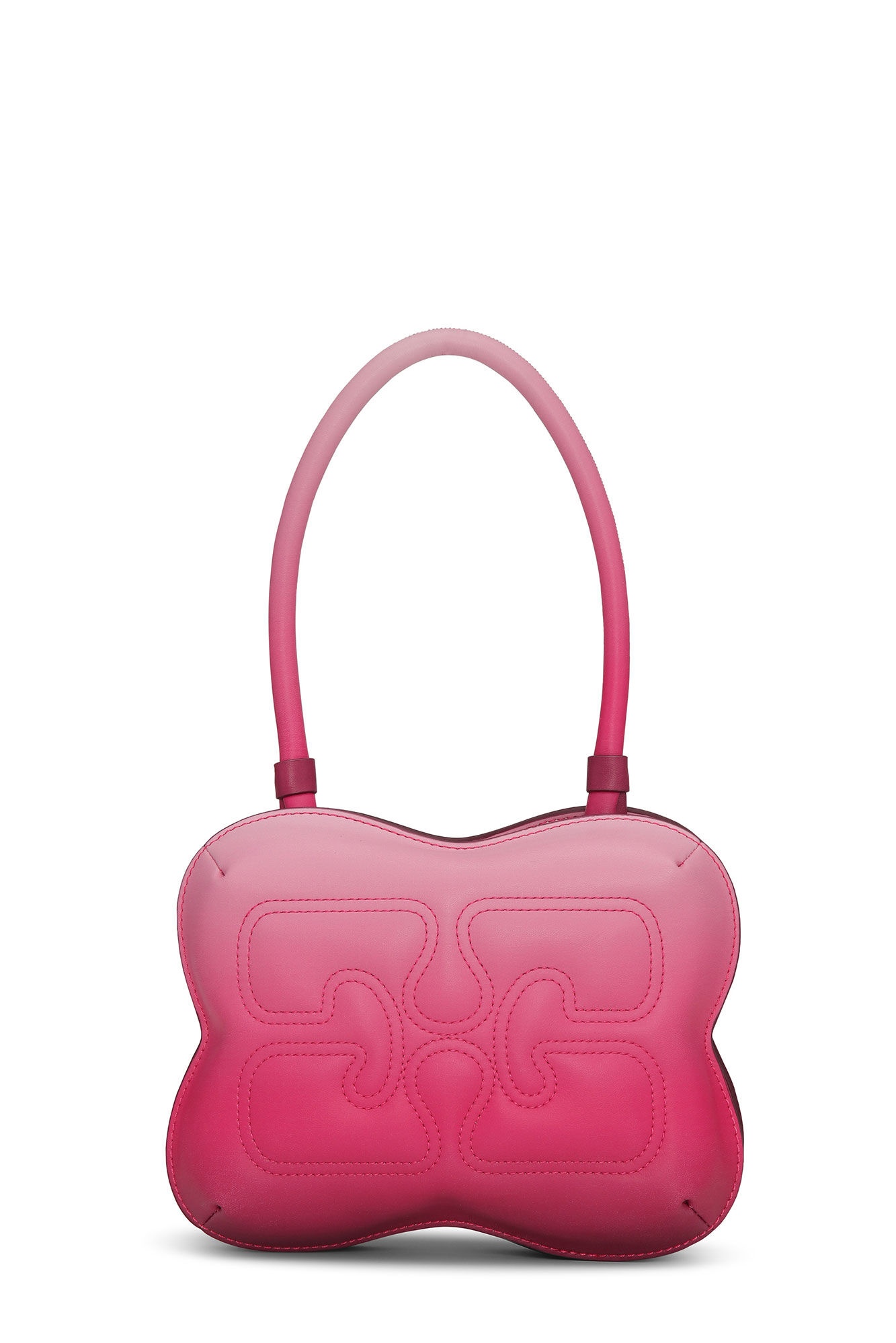 PINK GRADIENT BUTTERFLY TOP HANDLE BAG - 1