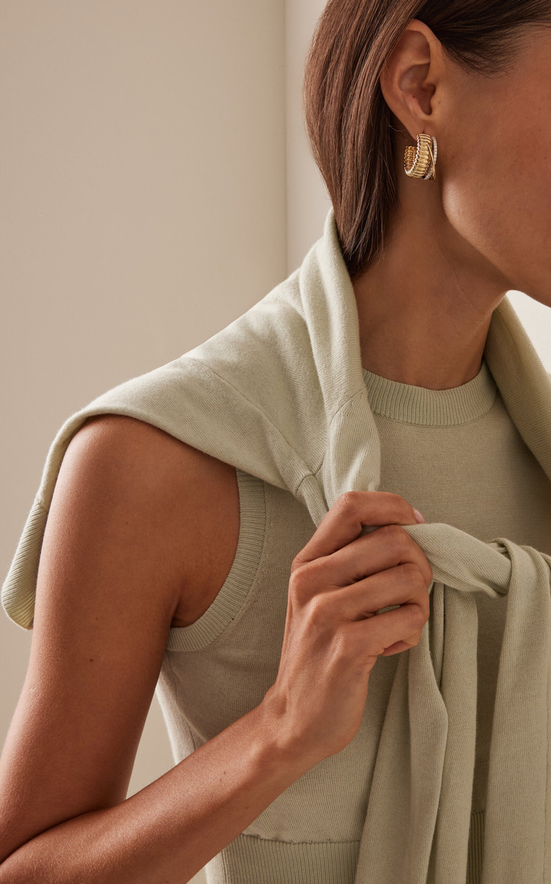 Yvonne Léon 9k Gold Diamond Earrings gold outlook