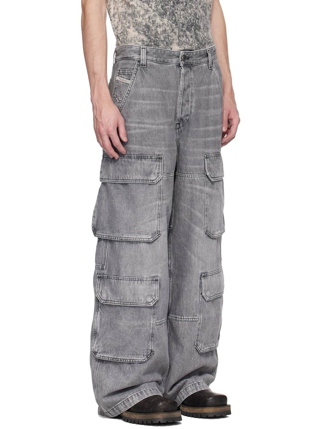 Gray Relaxed D-Touch Odcbe Jeans - 2