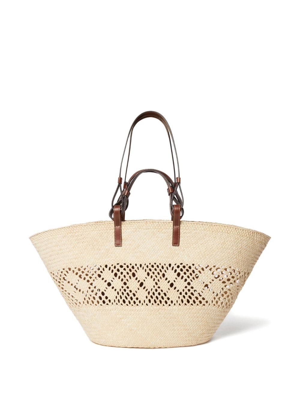 logo-perforated tote bag - 4