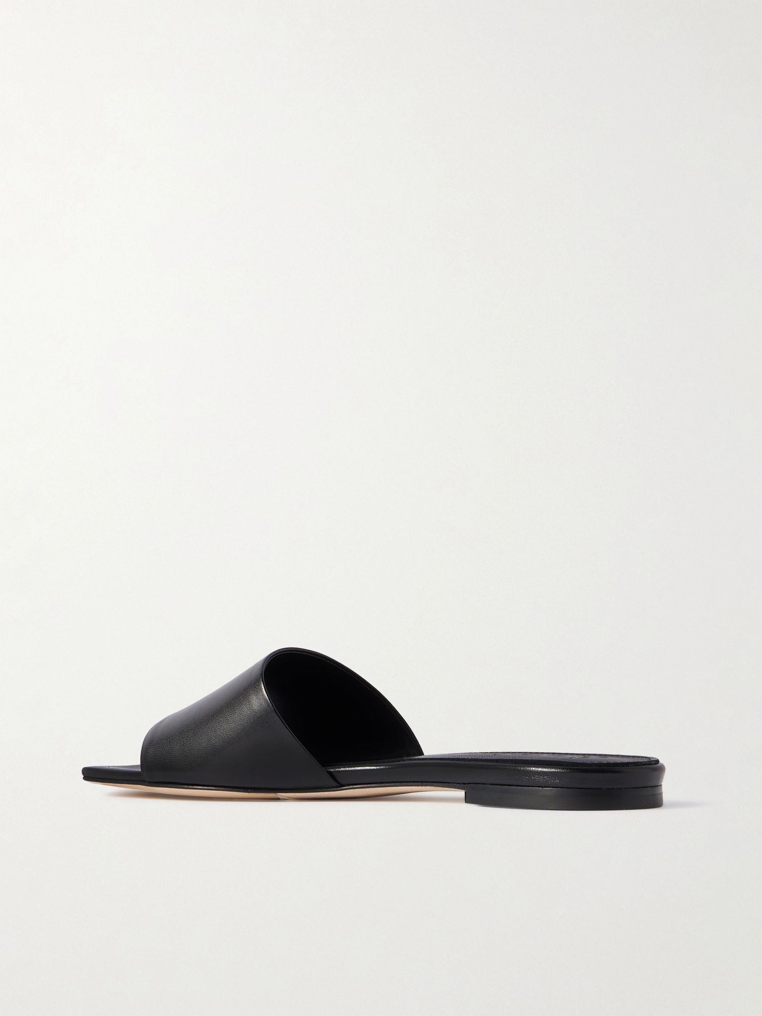 Anna leather slides Black - 3