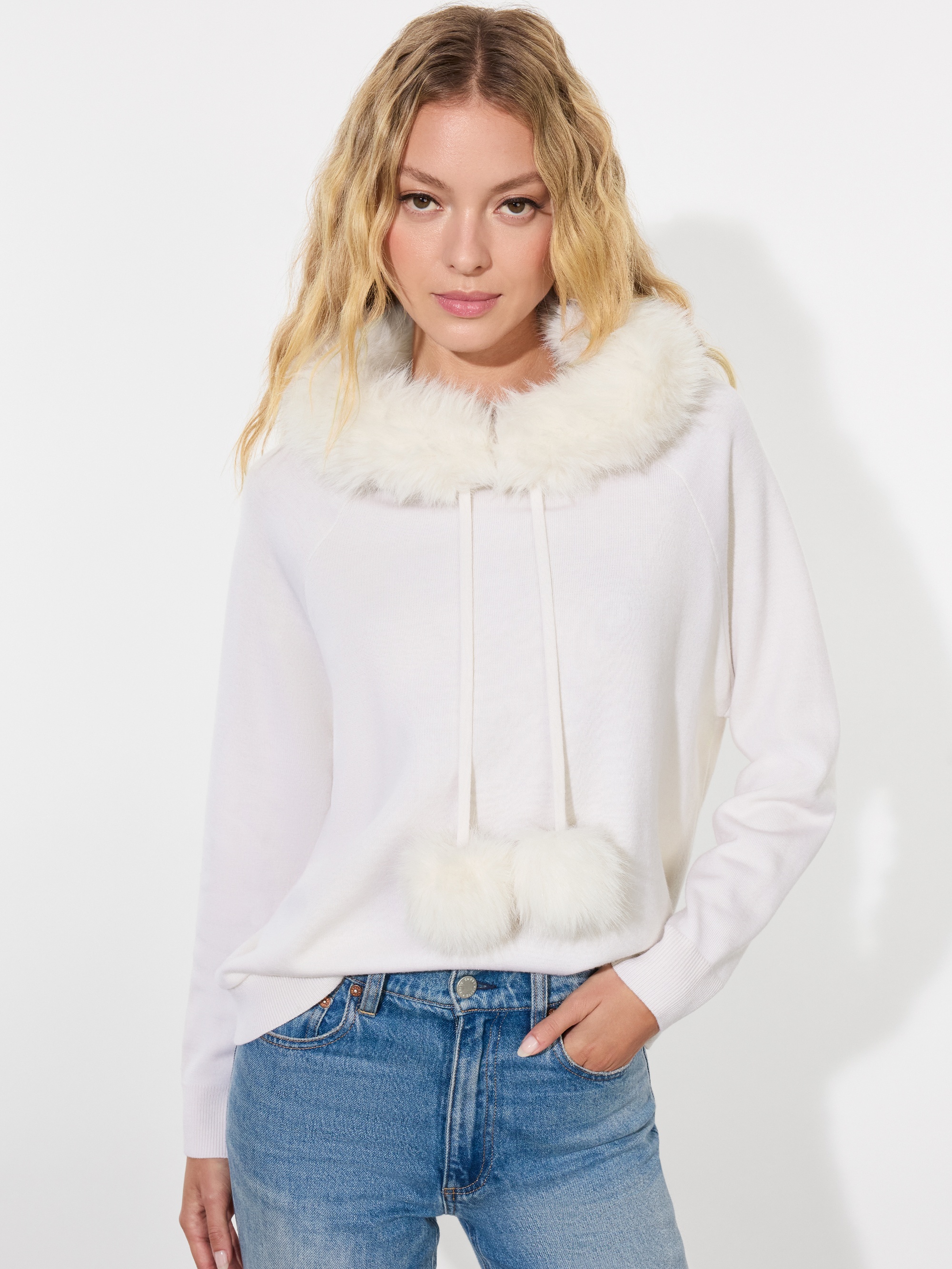 OSCAR HOODIE WITH FAUX FUR TRIM - 2