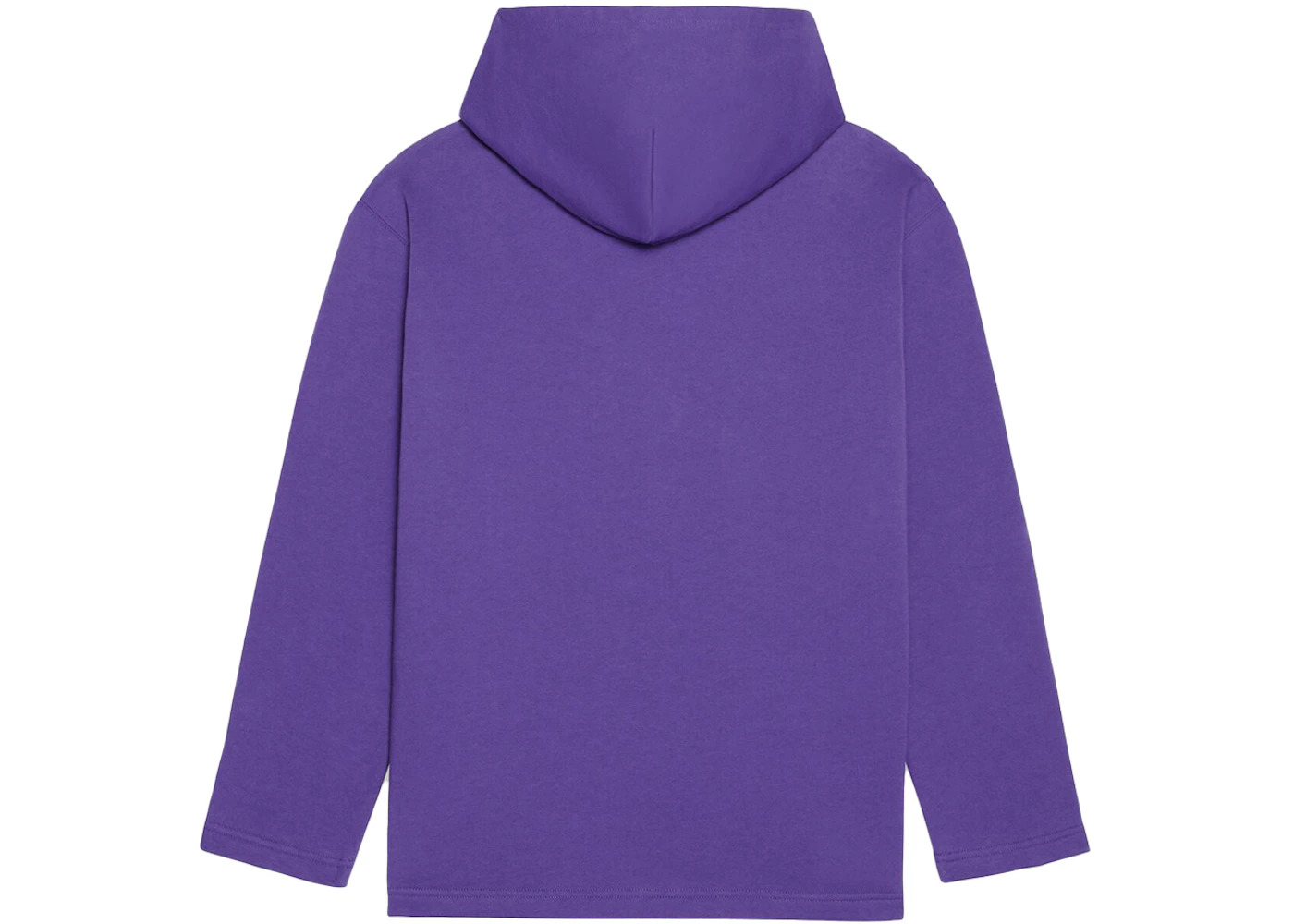 Balenciaga Womens Bebe Cropped Hoodie Purple - 2