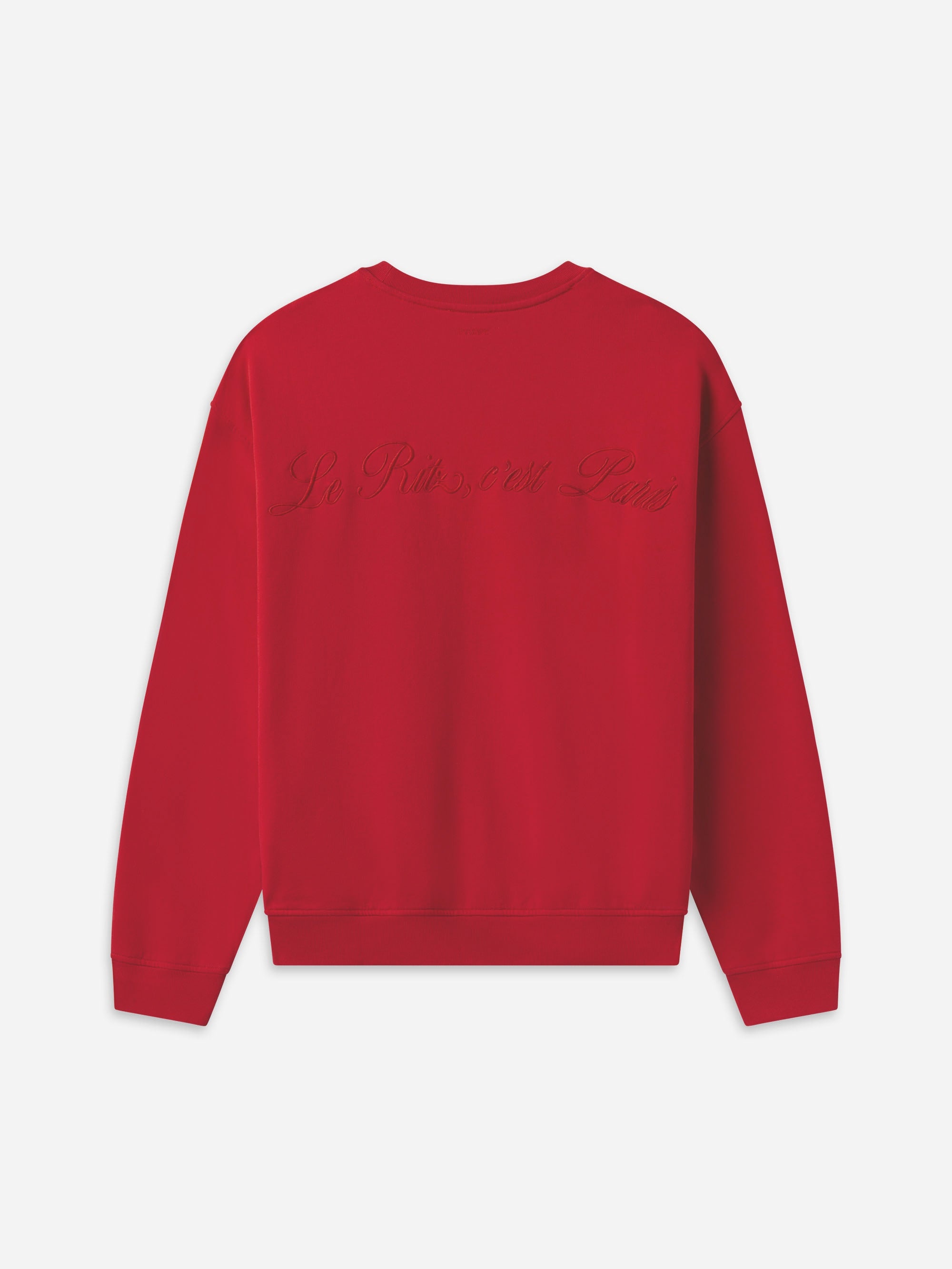 Ritz Unisex Tonal Logo Crewneck in Red - 3
