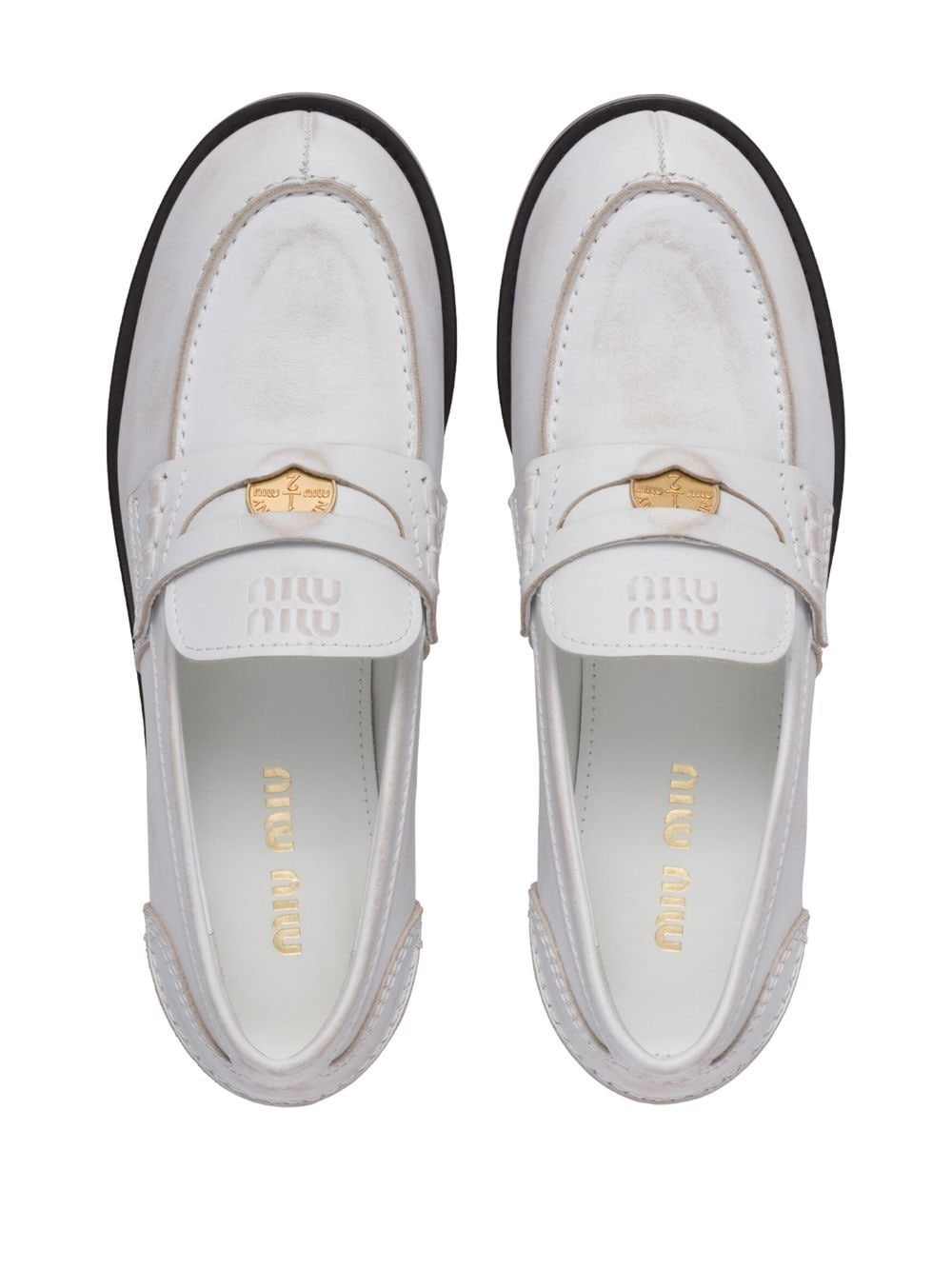 leather penny loafers - 4