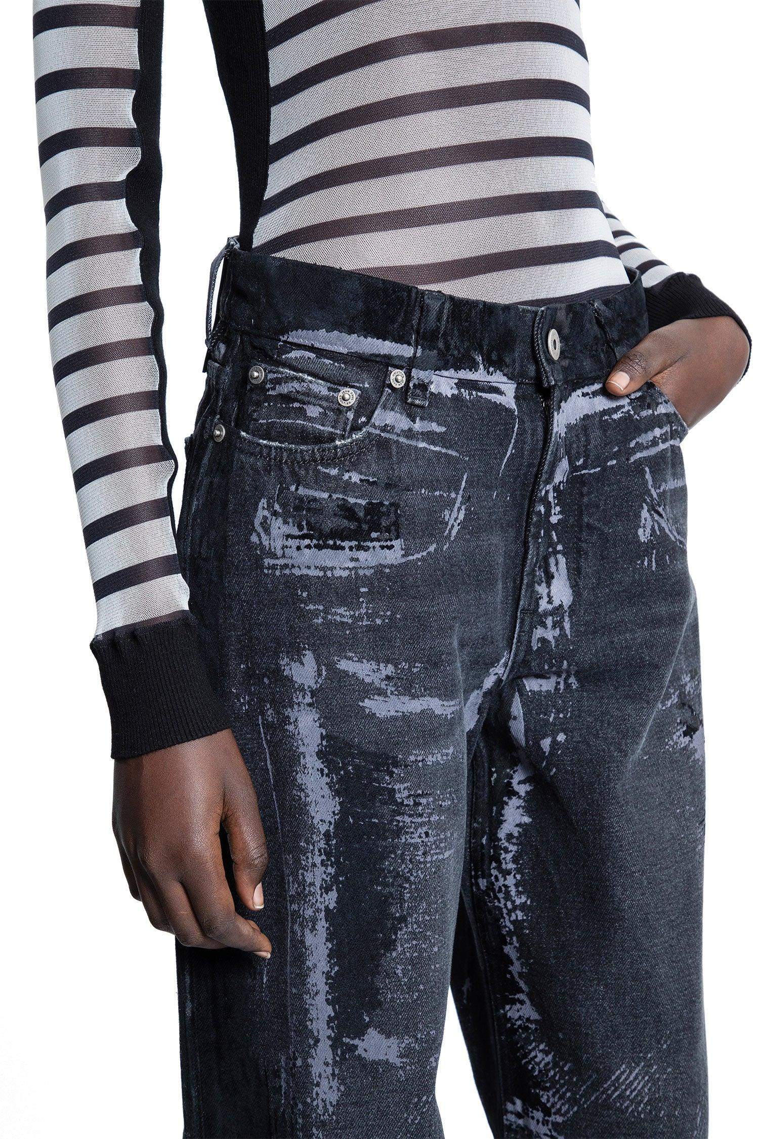Flocked-Denim-Jeans - 4