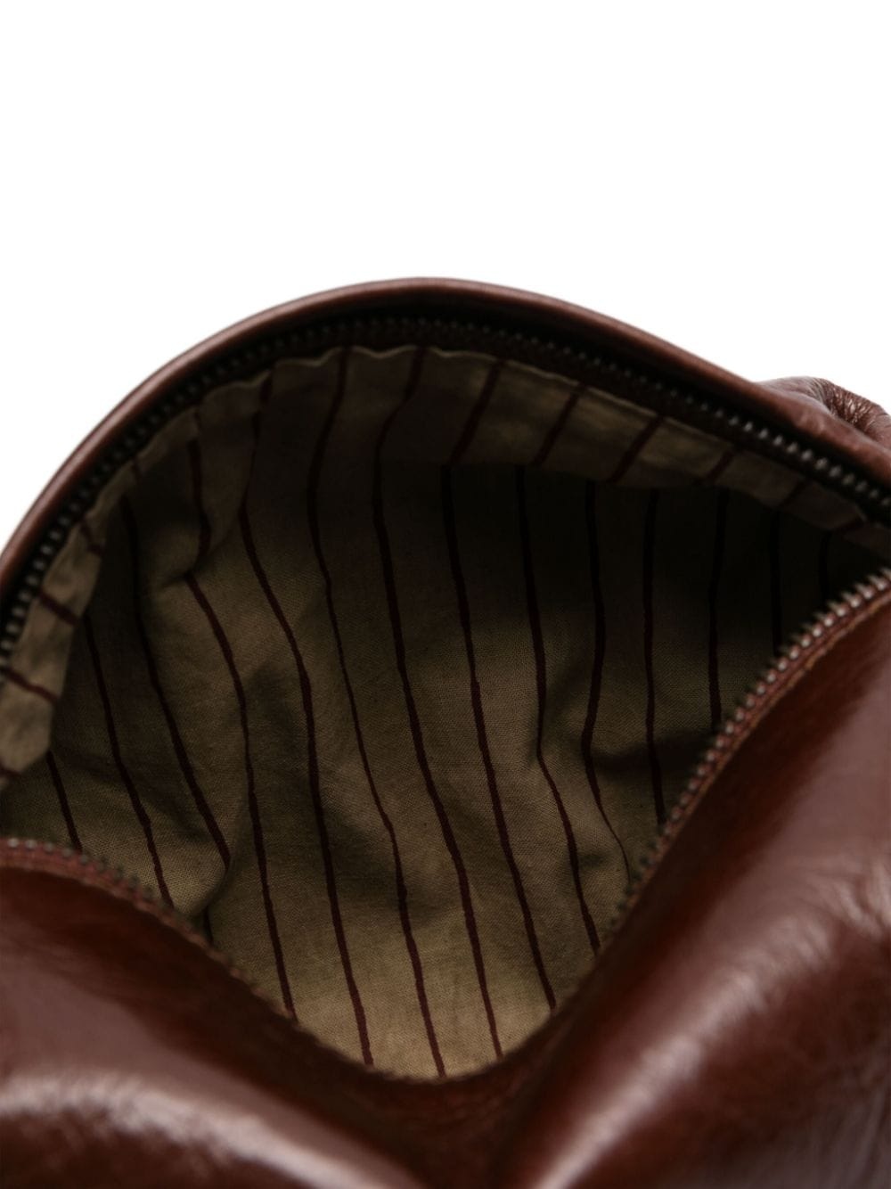 logo-debossed leather shoulder bag - 5