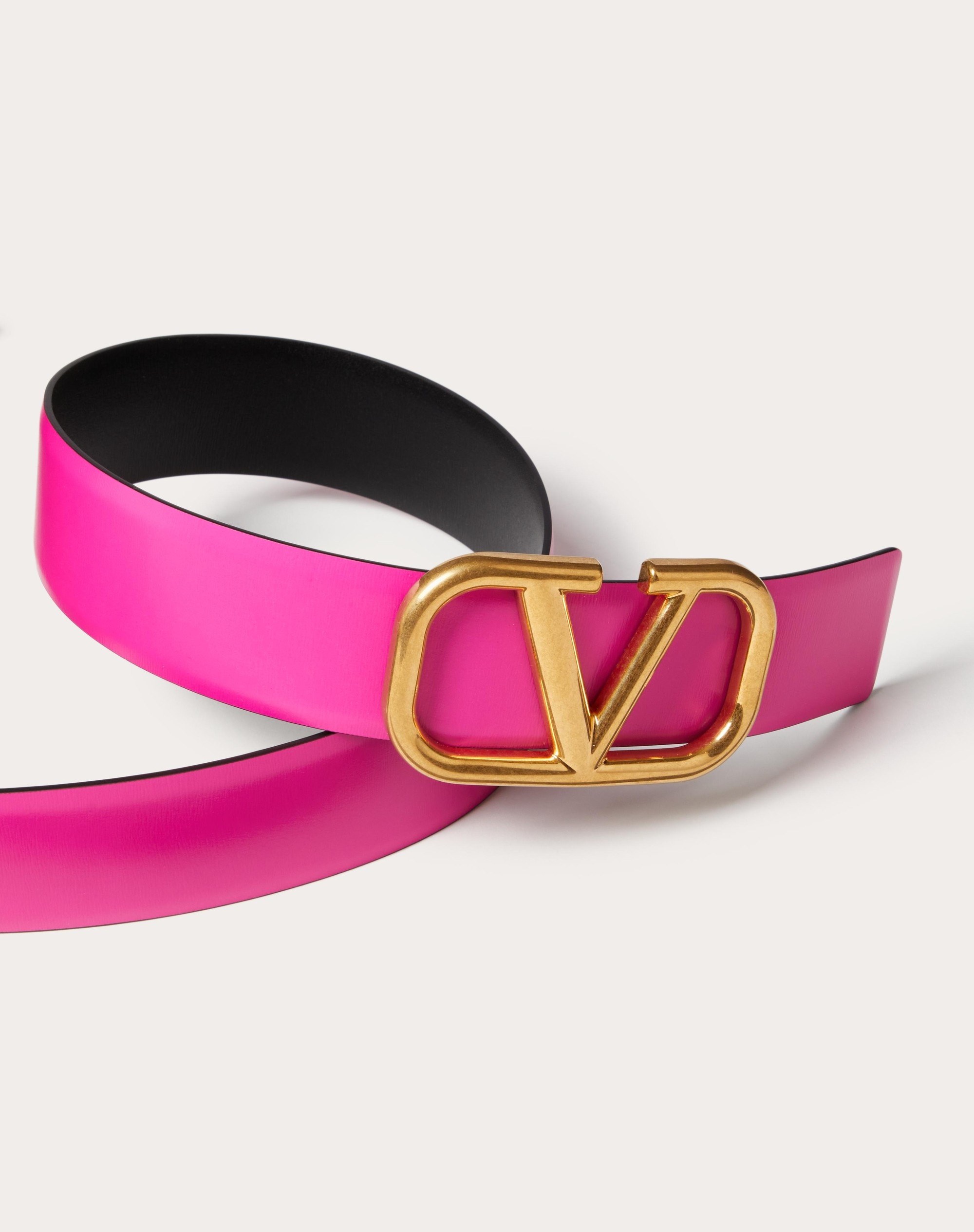 REVERSIBLE VLOGO SIGNATURE BELT IN GLOSSY CALFSKIN 40 MM - 2