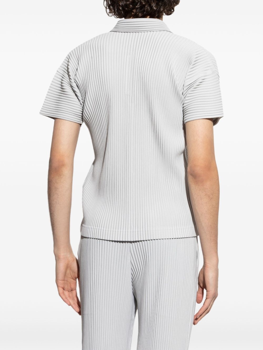 plissé-effect polo shirt - 4