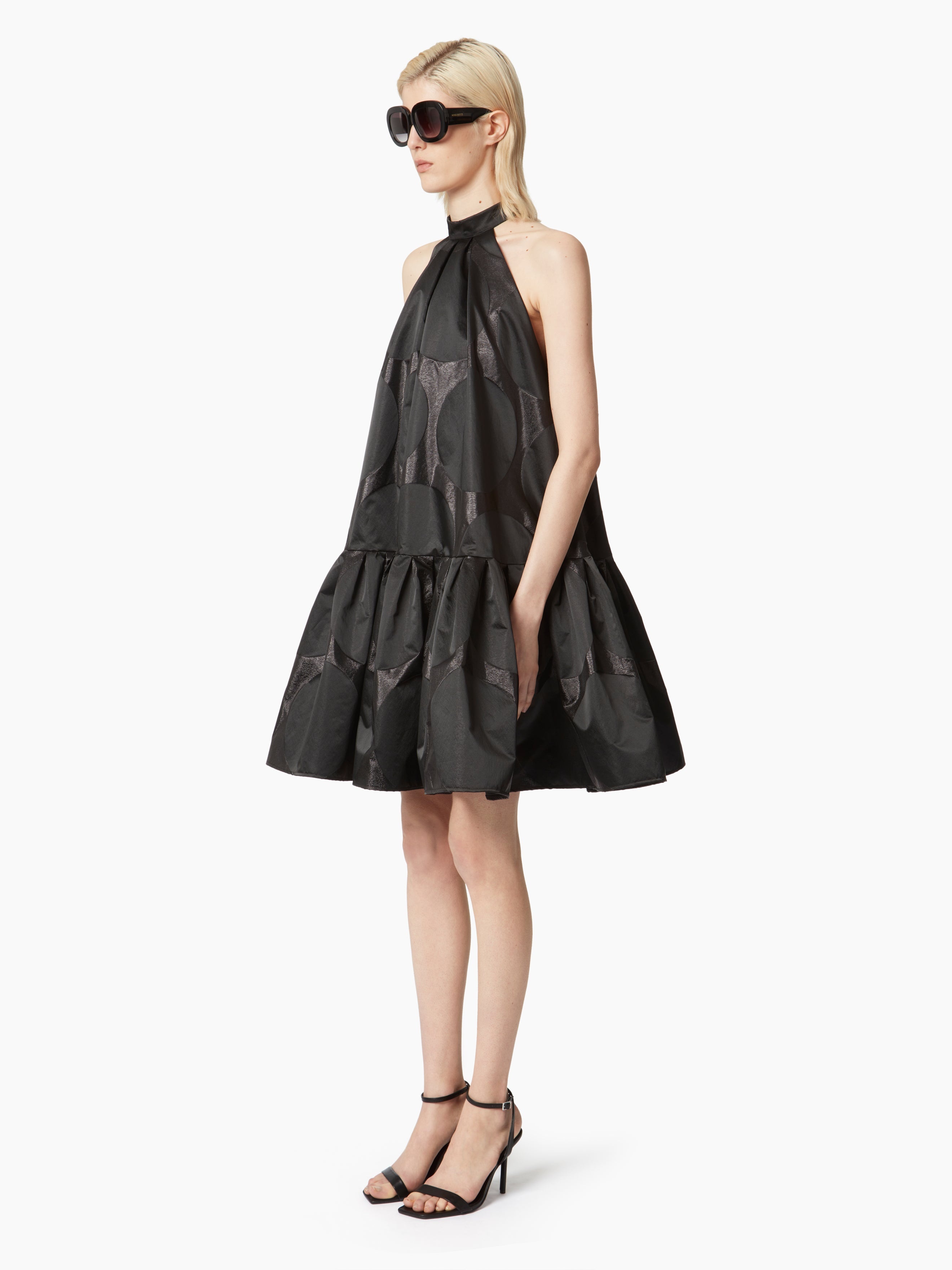 HALTERNECK MINI DRESS WITH PEPLUM - 2