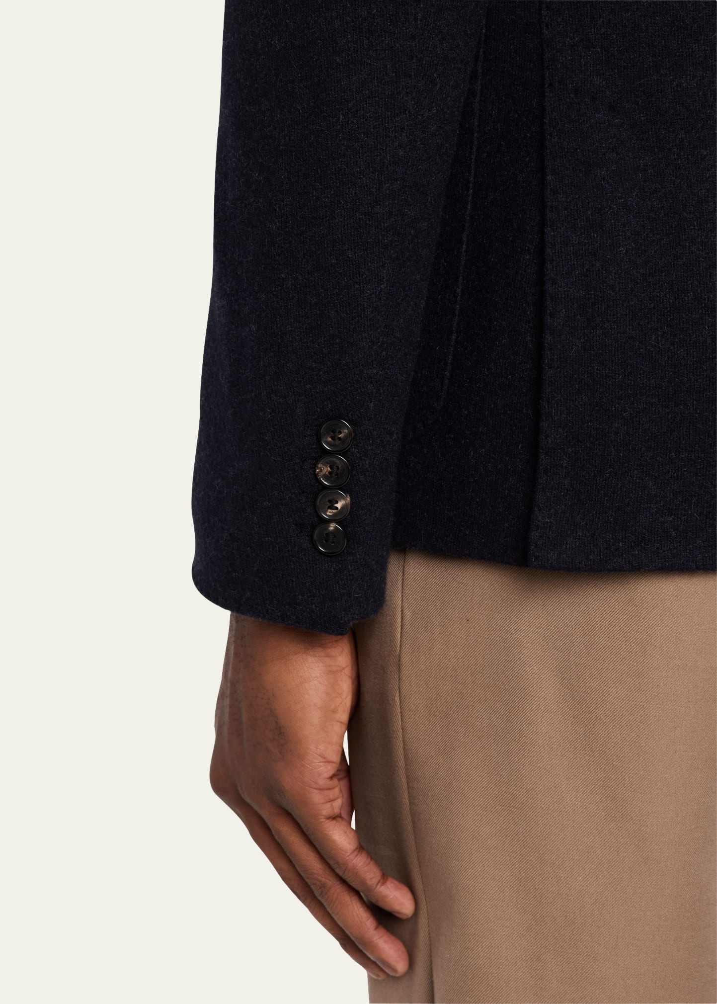 Men's Cashmere Single-Breasted Sweater Jacket - 8