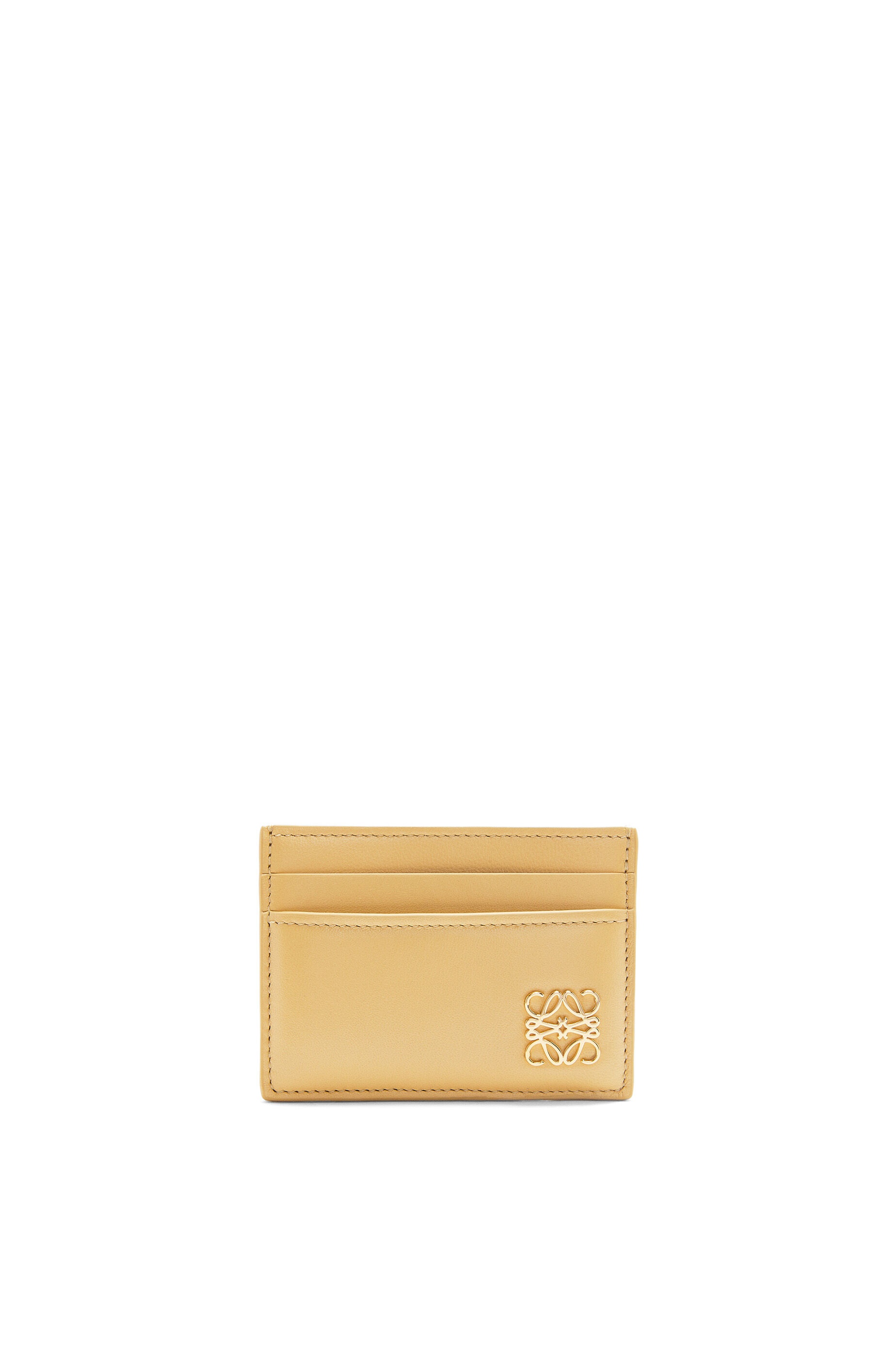 Puffer Anagram plain cardholder in shiny nappa calfskin - 1