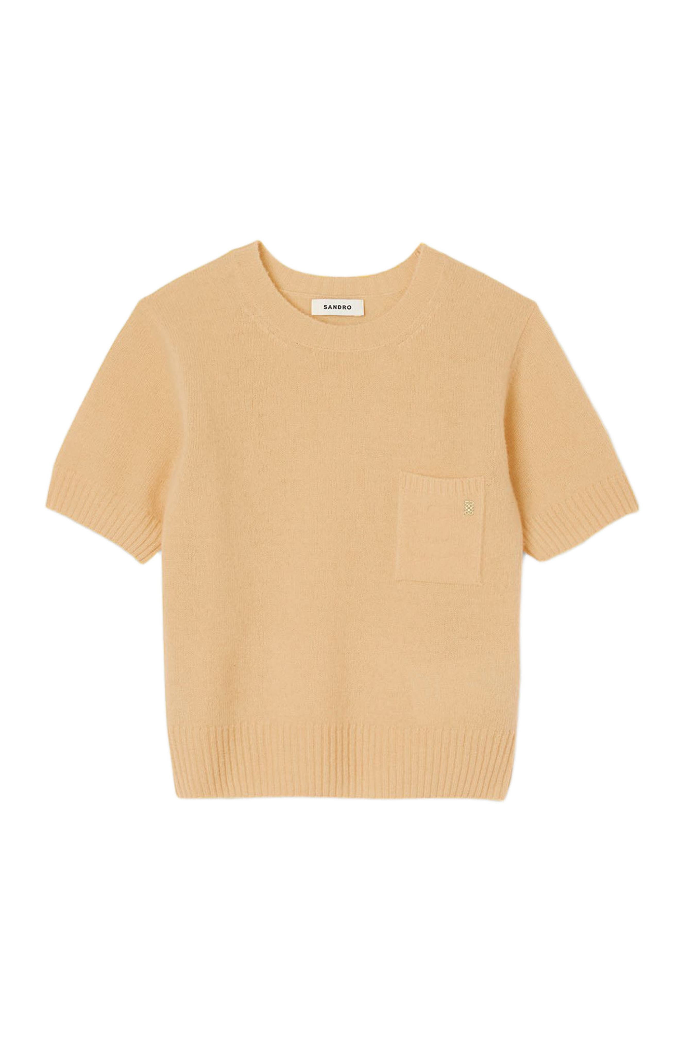 SANDRO Short-sleeve sweater in Camel at Nordstrom - 5