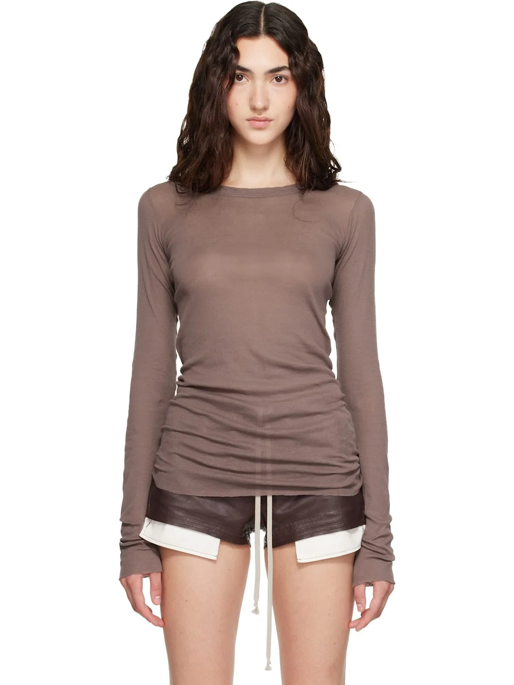 Purple Tower Rib LS T-shirt - 1