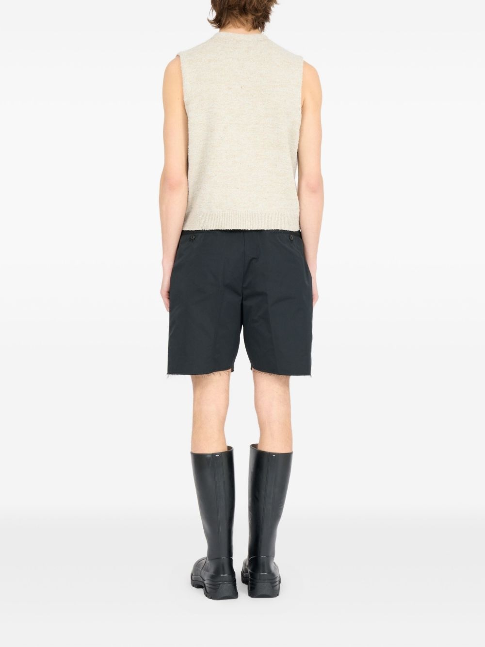 v-neck sleeveless knit vest - 7