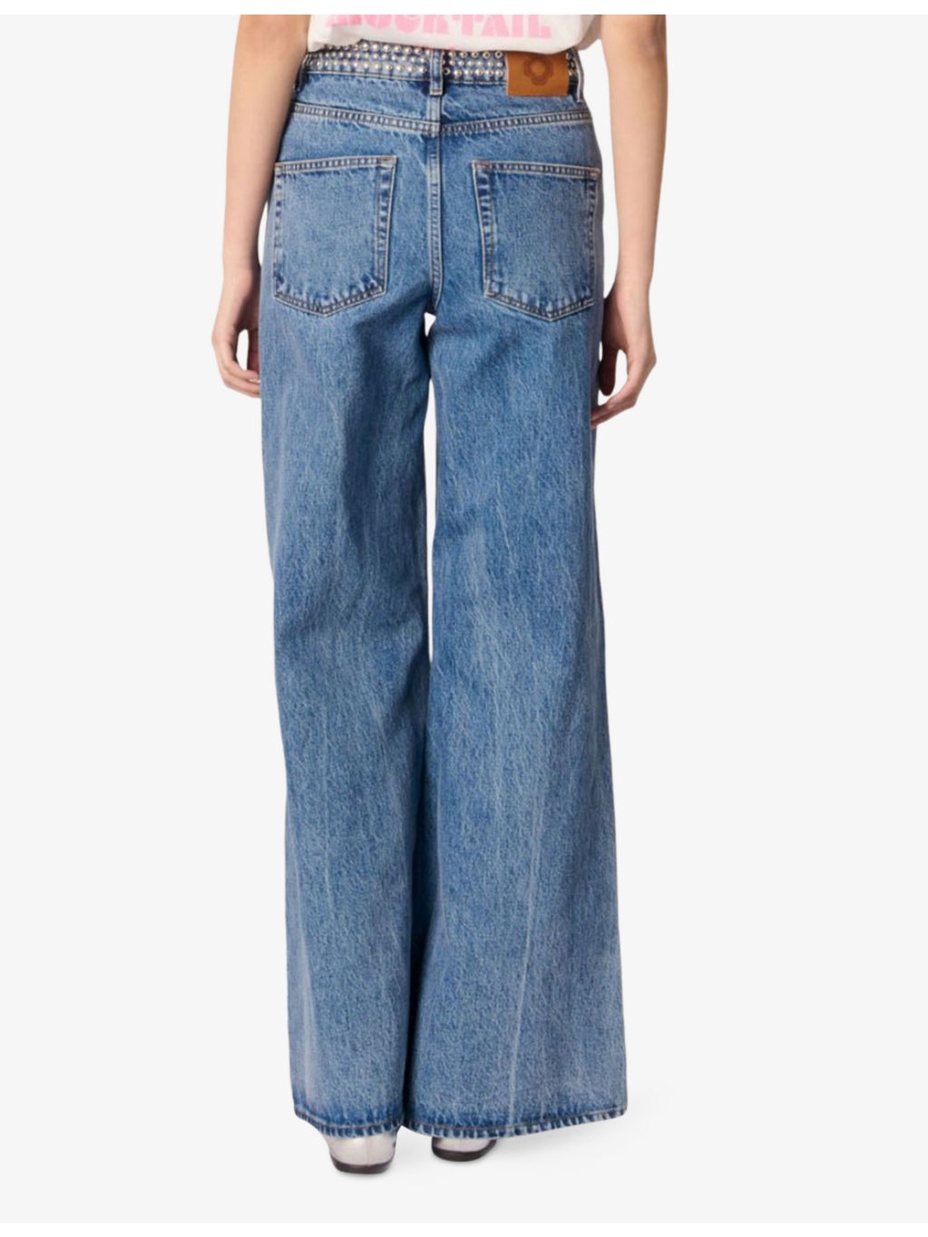 Flared-Leg Mid-Rise Denim Jeans - 4